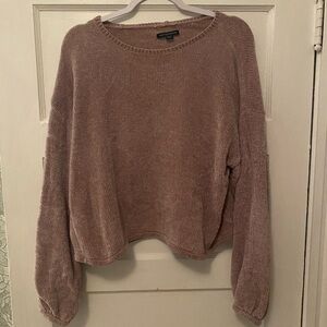 Cute Pink Sweater Flowy Sleeves